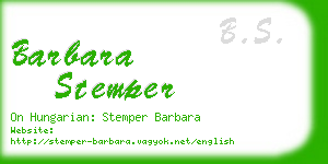 barbara stemper business card